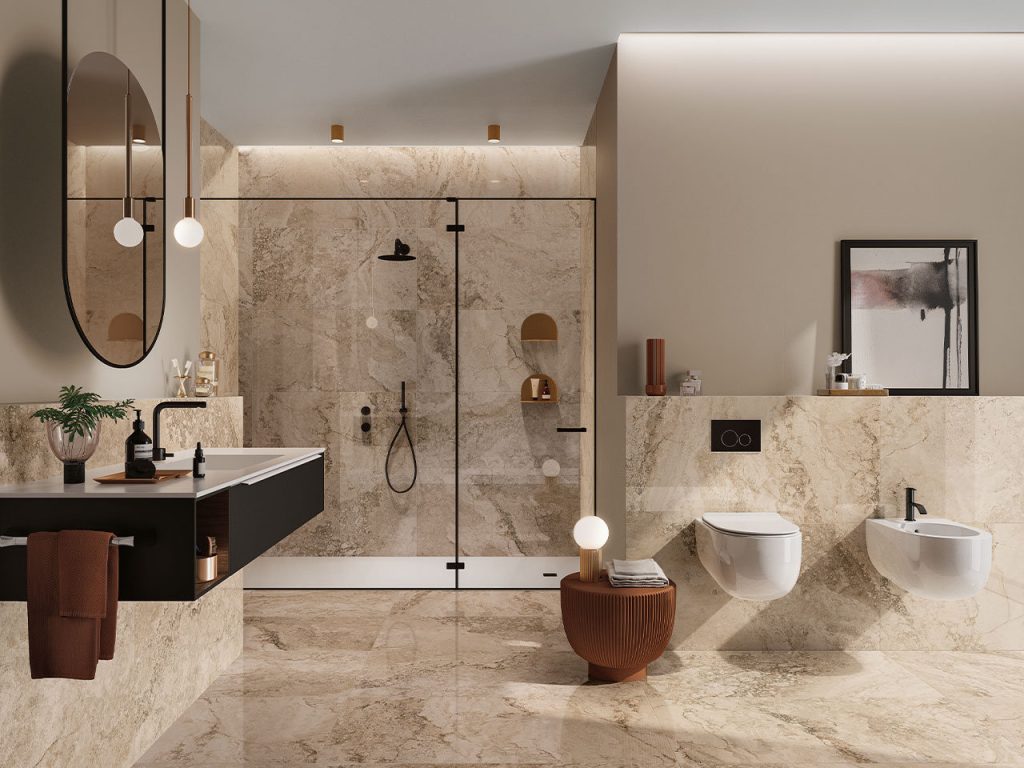 Services Salle de bain moderne avec marbre.